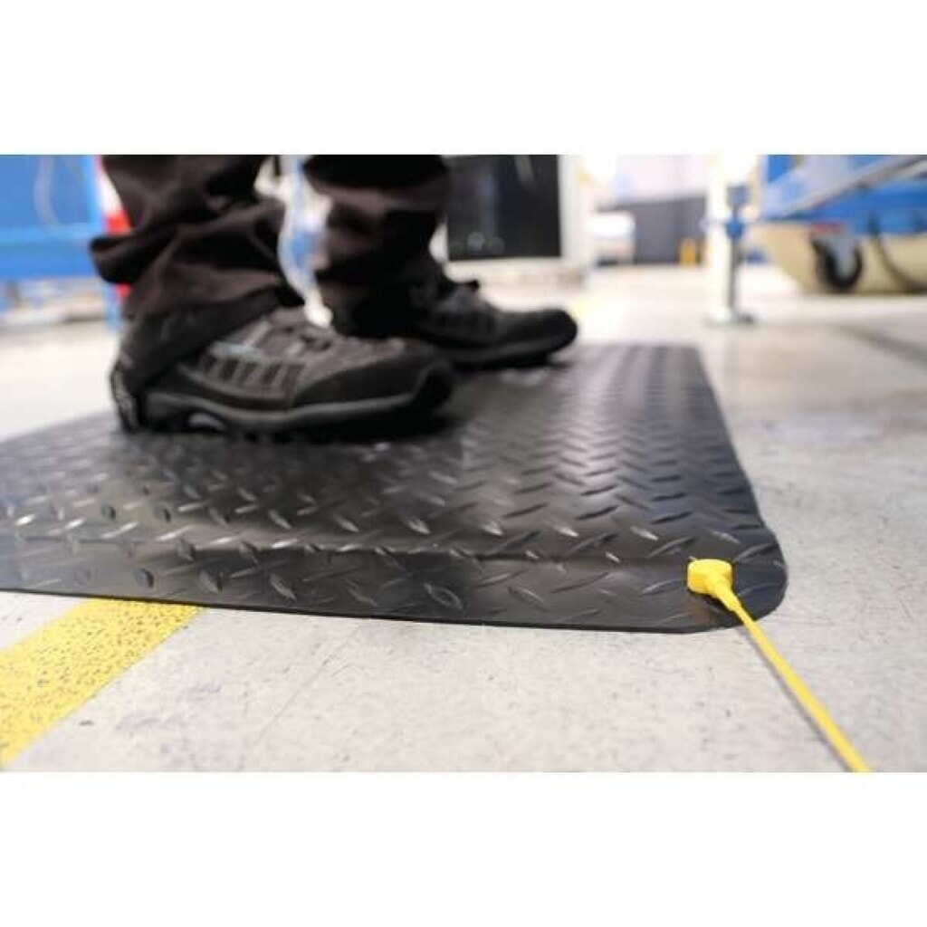 Número de imagen del producto 2: COBA Alfombrilla antifatiga, placa de recubrimiento Anti-Static, An x Fo 600 x 900 mm, negra