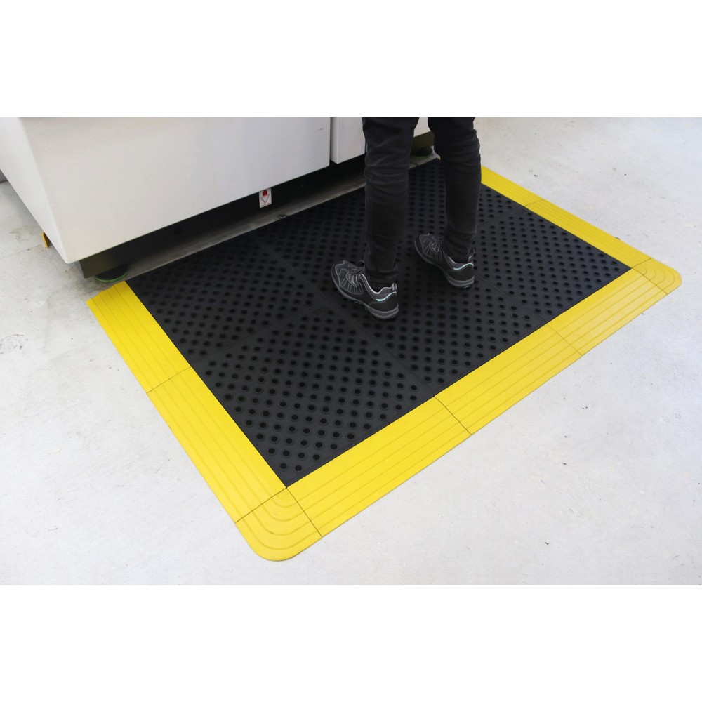 Número de imagen del producto 3: COBA Alfombrilla antifatiga LOCK Premium, perforada, An x Fo 500 x 500 mm, negra