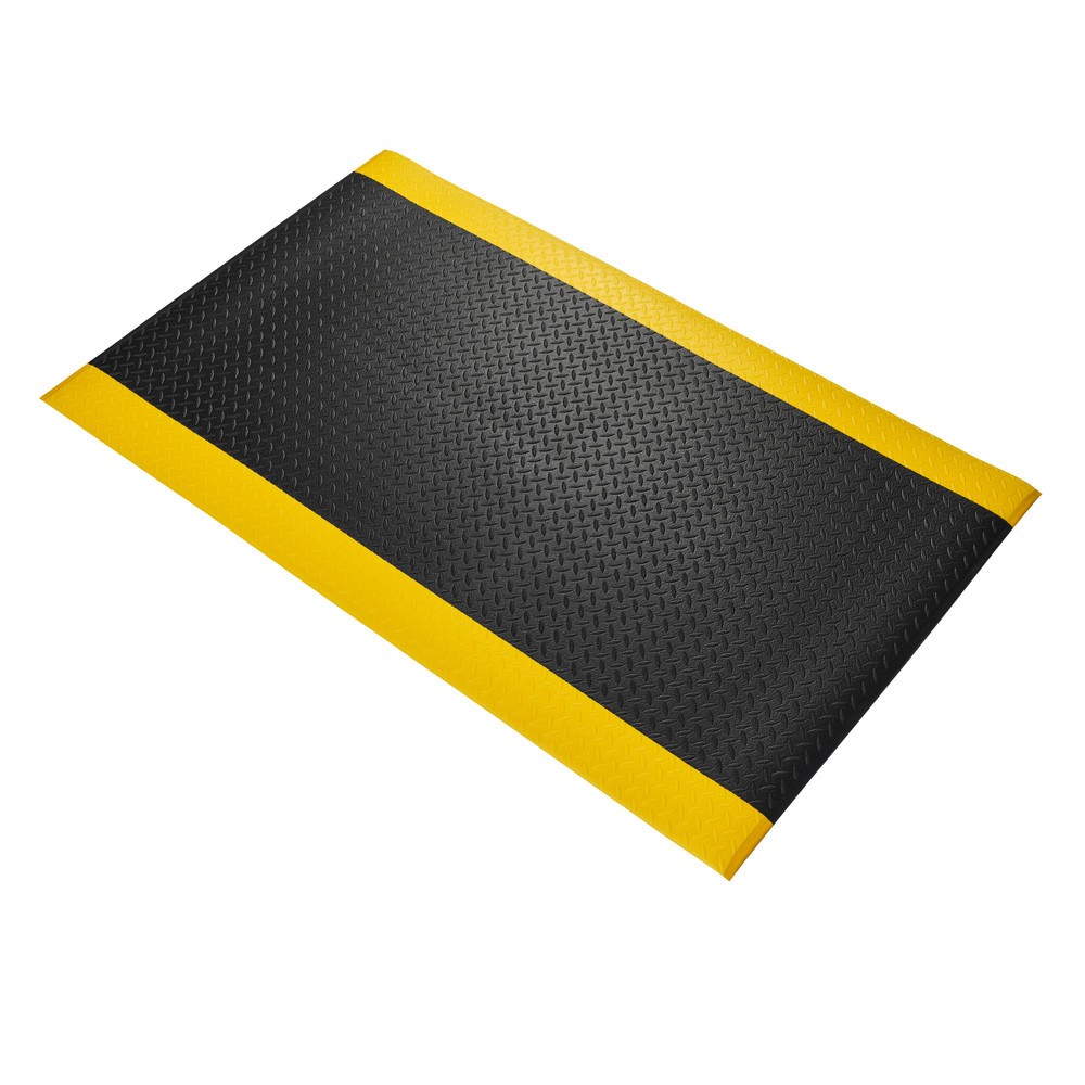 Número de imagen del producto 1: COBA Alfombrilla antifatiga Orthomat® Diamond, An x Fo 900 x 1.500 mm, negra/amarilla