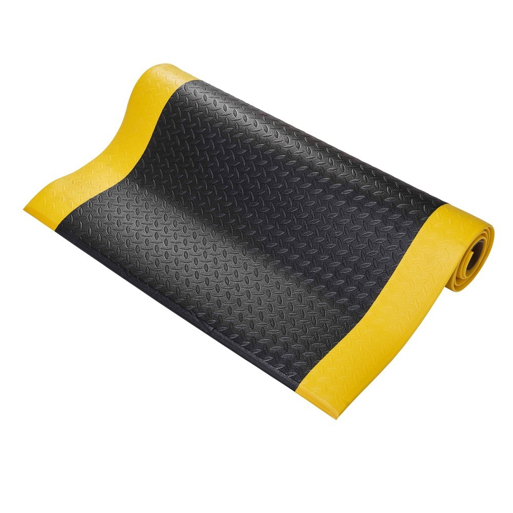 Número de imagen del producto 1: COBA Alfombrilla antifatiga Orthomat® Diamond, An x Fo 900 x m lineal mm, negra/amarilla