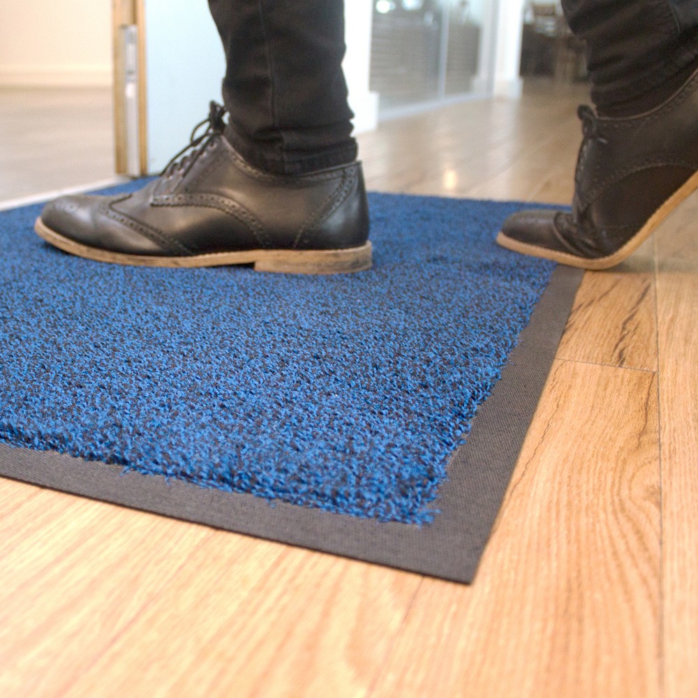 Número de imagen del producto 3: COBA Alfombrilla de nailon negro azul 600 x 850 mm de ancho