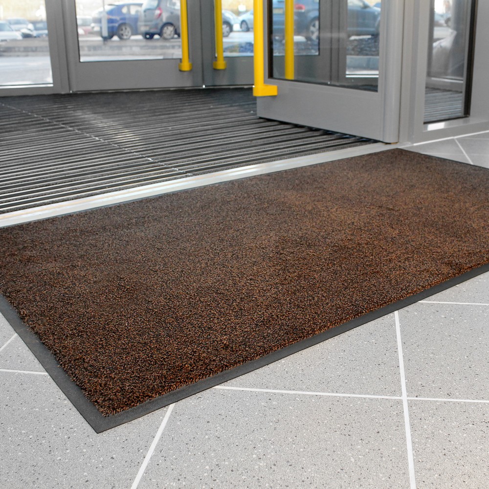 Número de imagen del producto 4: COBA Alfombrilla antipolvo Nylon An x F 600 x 850 mm Negro/Marrón