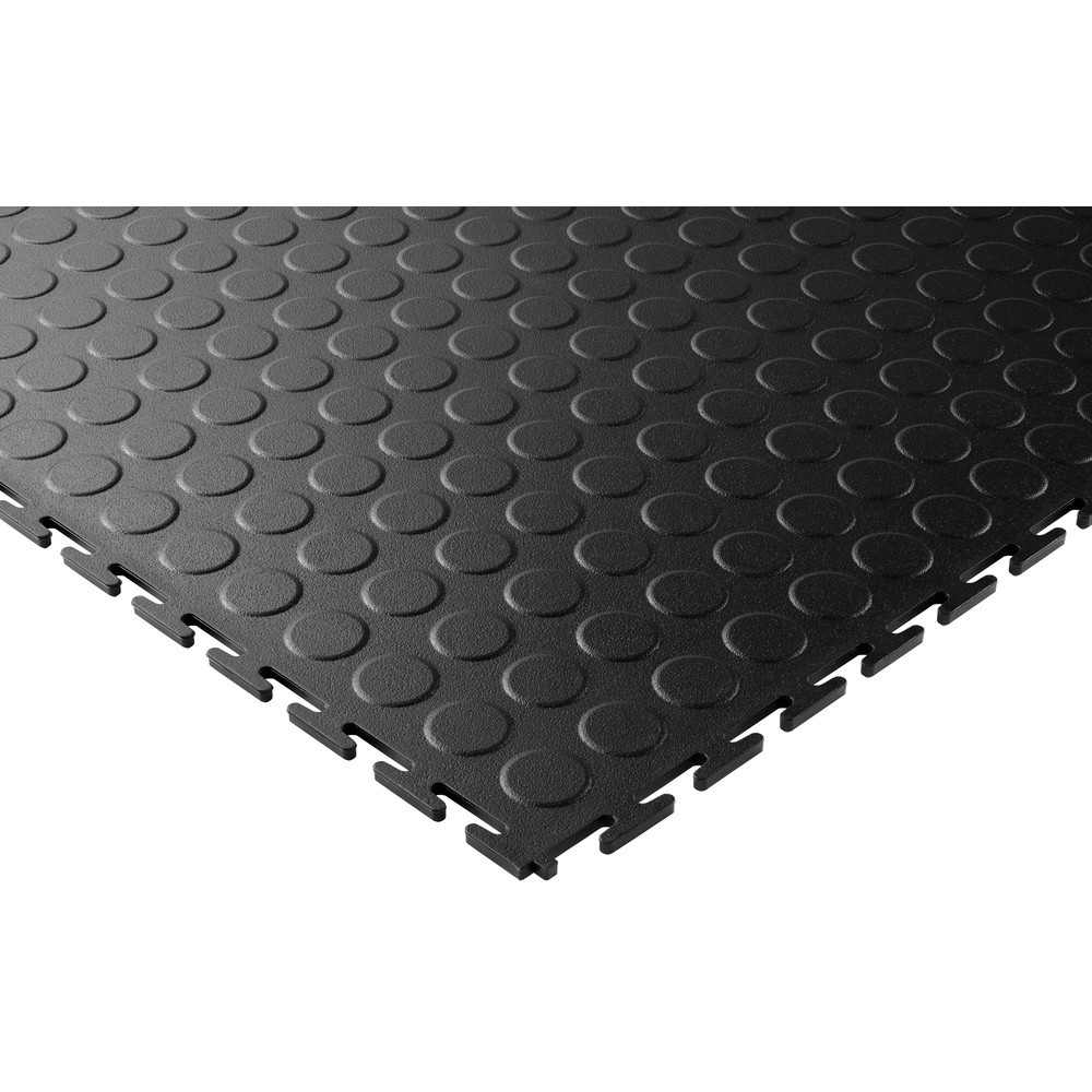 Número de imagen del producto 2: COBA Baldosa de PVC con efecto grano, 500 x 500 mm de ancho, color negro