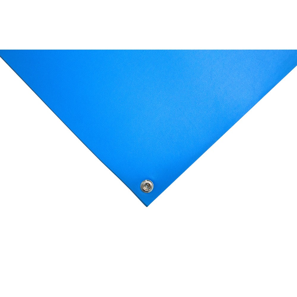 Número de imagen del producto 2: COBA Juego de alfombrilla de trabajo ESD de PVC azul con capa guía WxD 1200 x por metro