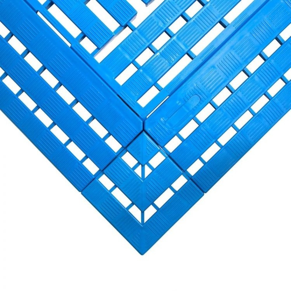 Número de imagen del producto 1: COBA Alfombrilla PE para el lugar de trabajo, esquina, 112 x 112 mm, azul