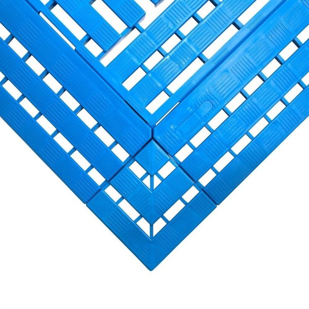 Imagen del producto: COBA Alfombrilla PE para el lugar de trabajo, esquina, 112 x 112 mm, azul