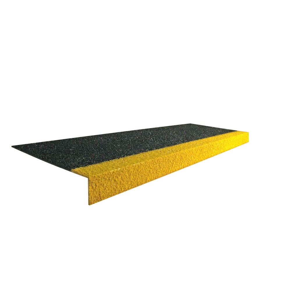 Imagen del producto: COBA Perfil antideslizante para peldaños COBAGRiP® Stair Tread, H x A x F 5,5 x 750 x 345 mm, negro/amarillo