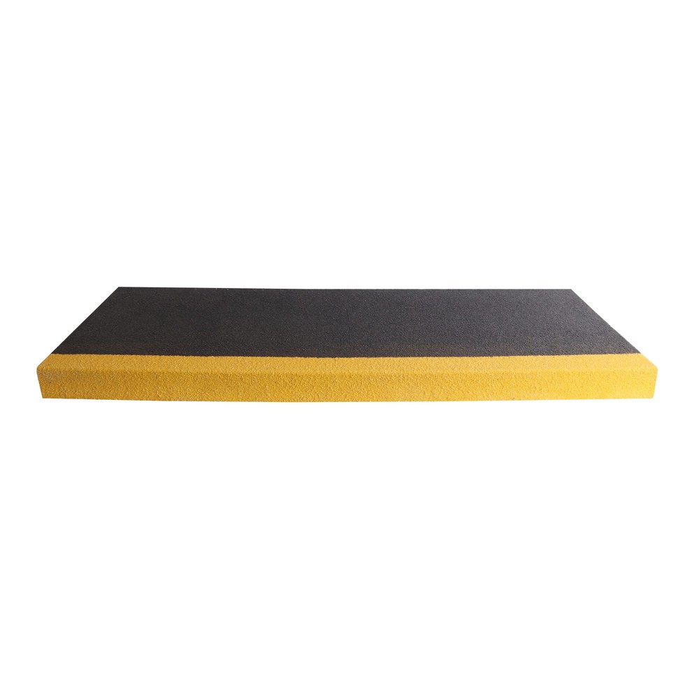 Número de imagen del producto 2: COBA Perfil antideslizante para peldaños COBAGRiP® Stair Tread, H x A x F 5,5 x 1.000 x 345 mm, negro/amarillo