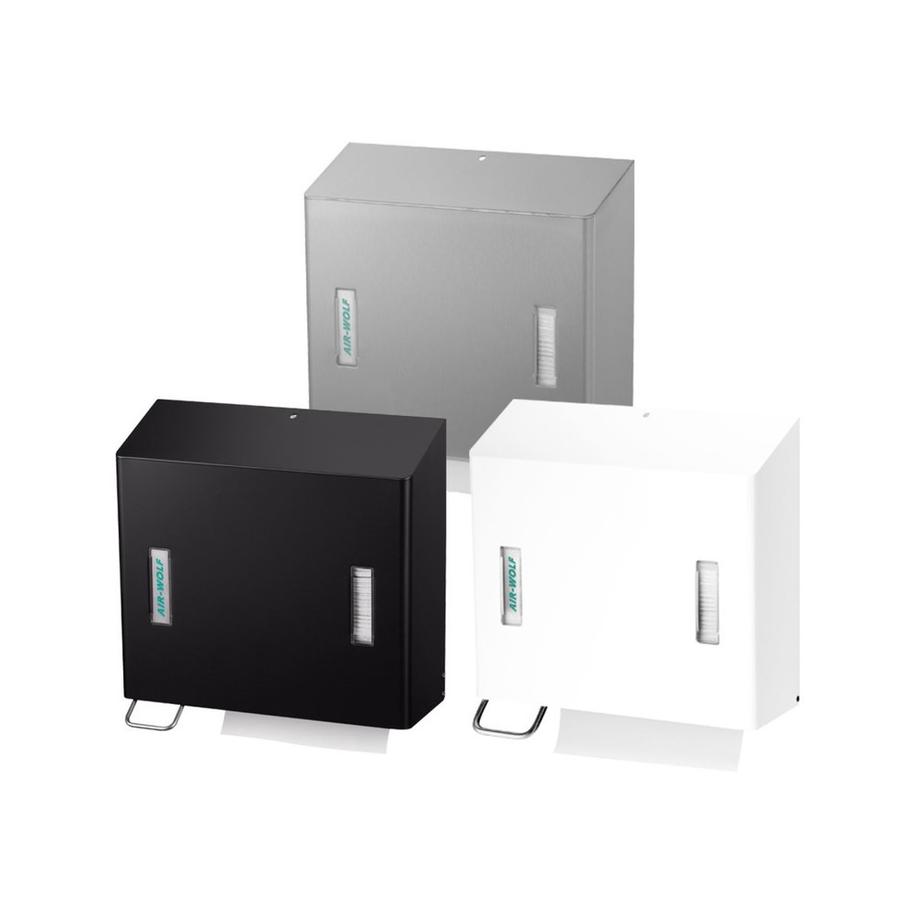 Imagen del producto: Combinación de dispensador de toallas de papel y de espuma de jabón Air-Wolf, izquierda, acero inoxidable cepillado