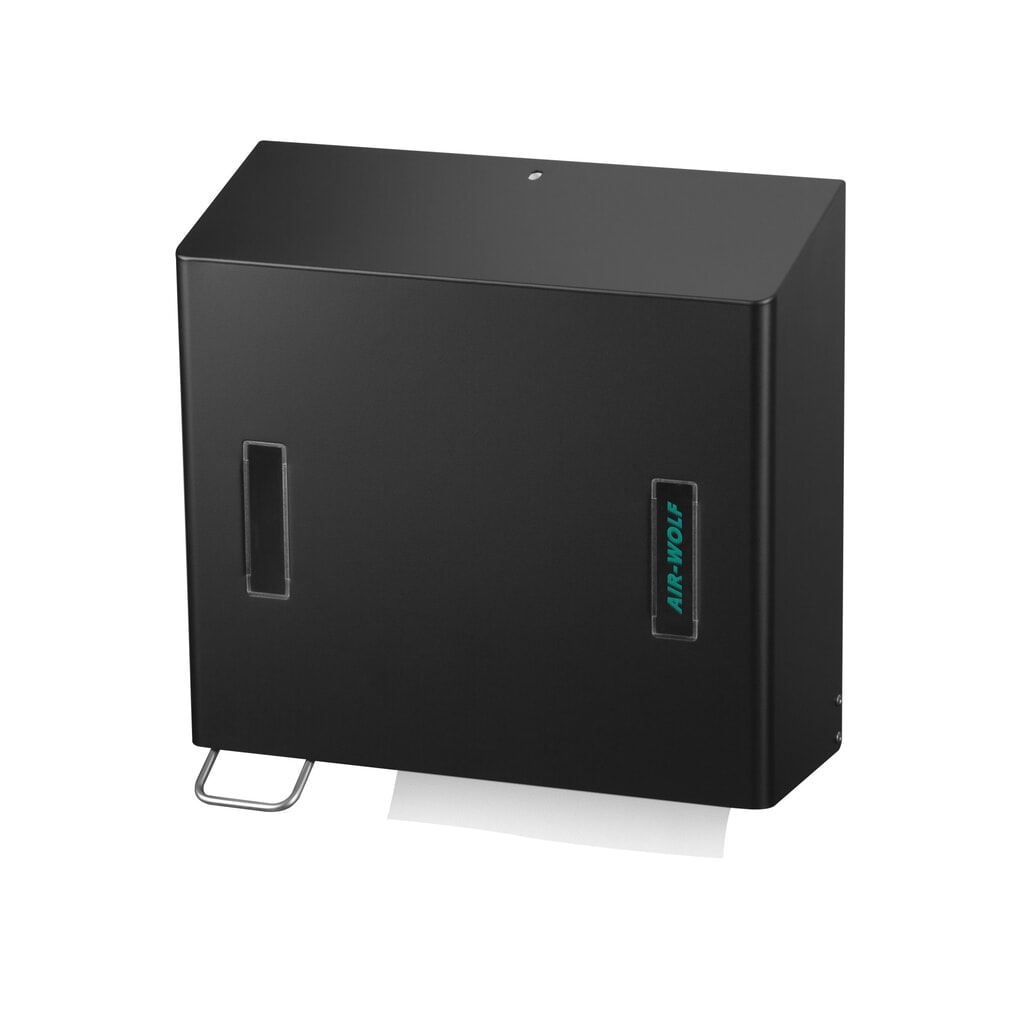 Imagen del producto: Combinación de dispensador de toallas de papel y de espuma de jabón Air-Wolf, izquierda, negro