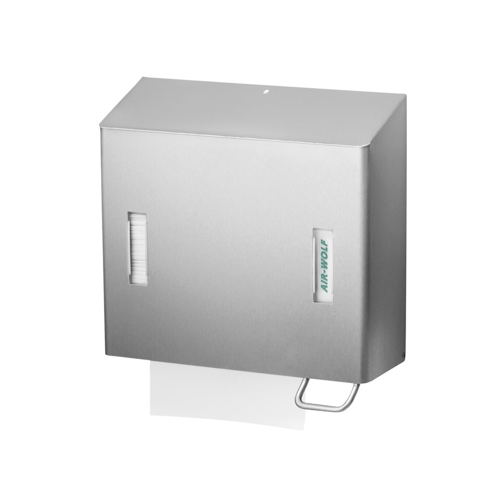 Número de imagen del producto 1: Combinación de dispensador de toallas de papel y de jabón Air-Wolf, derecha, acero inoxidable cepillado