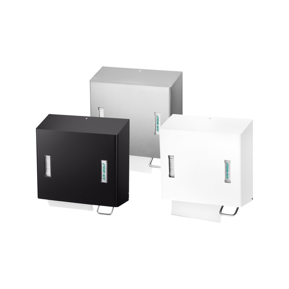 Imagen del producto: Combinación de dispensador de toallas de papel y de jabón Air-Wolf, derecha, blanco
