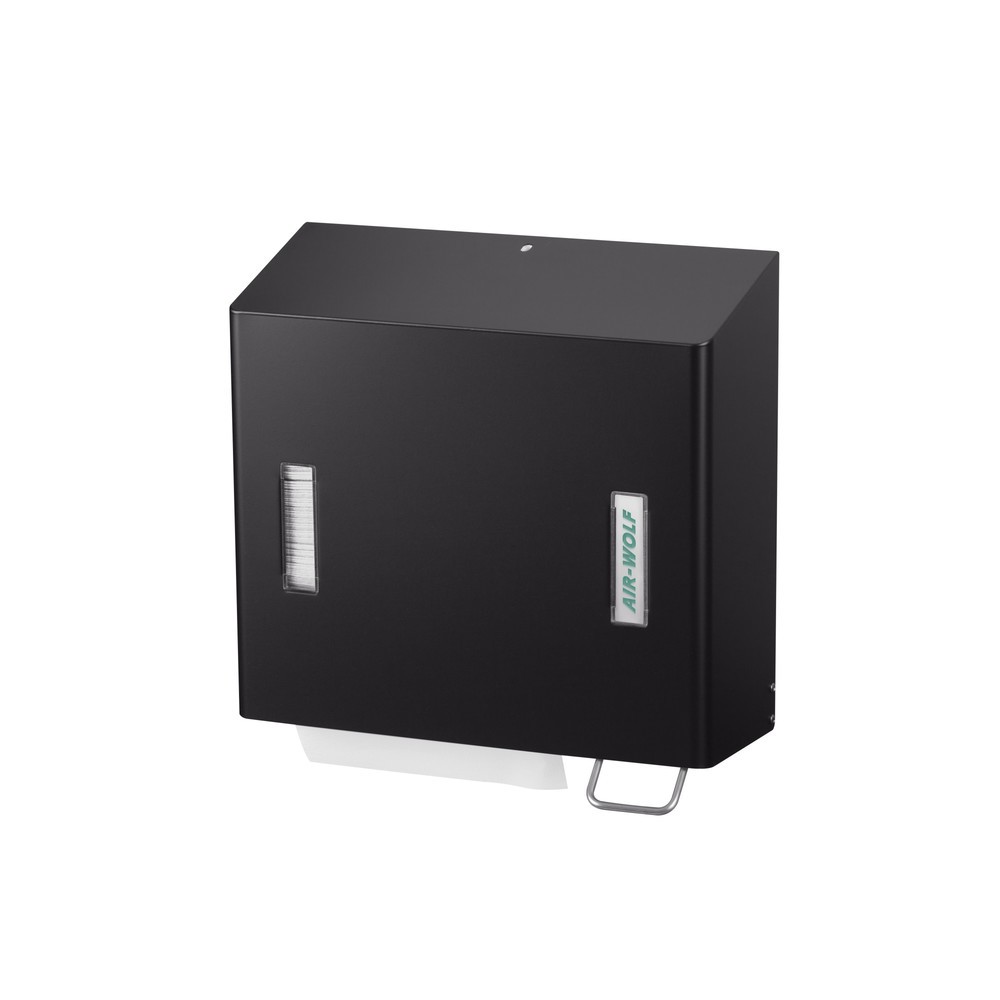 Imagen del producto: Combinación de dispensador de toallas de papel y de jabón Air-Wolf, derecha, negro