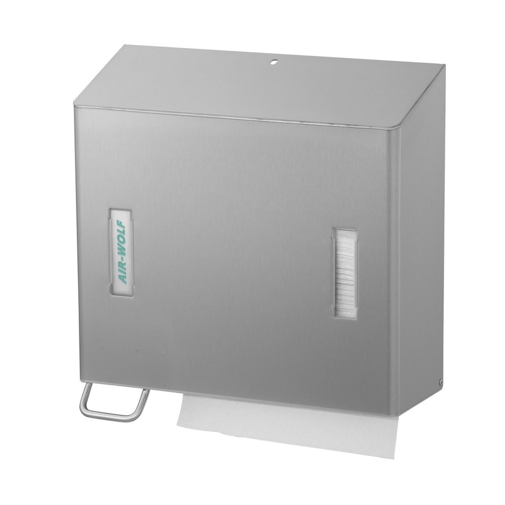 Imagen del producto: Combinación de dispensador de toallas de papel y de jabón Air-Wolf, izquierda, acero inoxidable cepillado