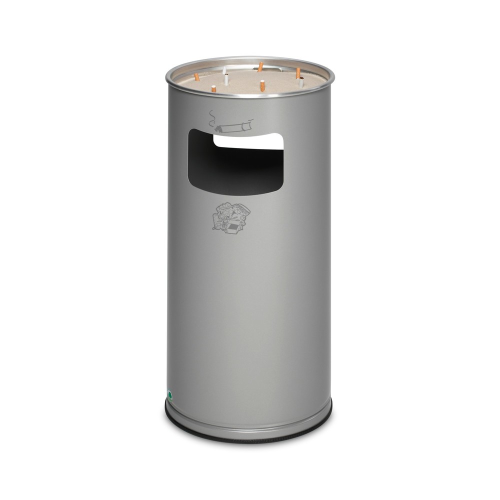 Imagen del producto: Combinación de residuo de ceniza VAR®, modelo de pie, 37,4 litros, plata