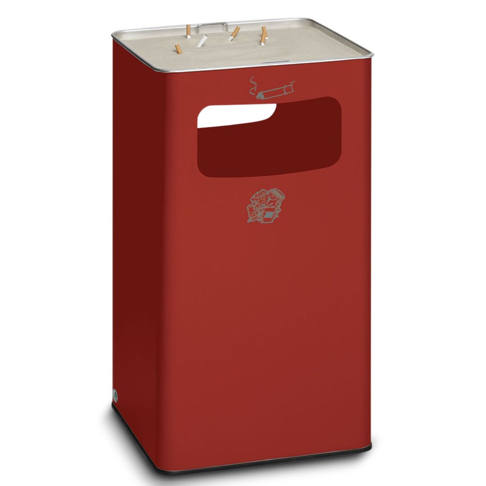 Imagen del producto: Asher Waste Combination VAR®, modelo de soporte, 96,1 litros, rojo fuego
