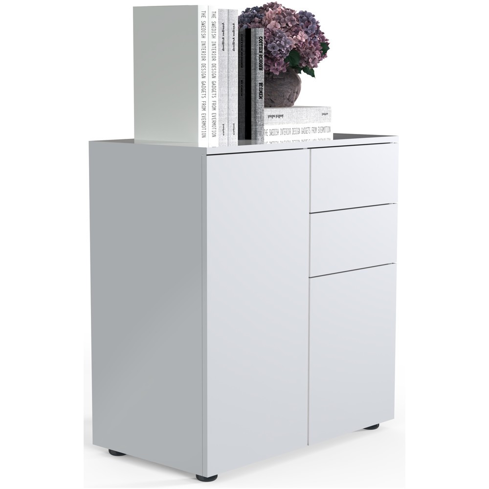 Número de imagen del producto 1: Cómoda VCM Dalosa de 4 compartimentos, blanco