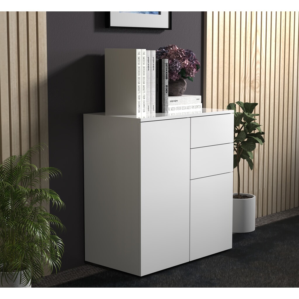 Cómoda VCM Dalosa de 4 compartimentos, blanco Número de imagen del producto 3: Cómoda VCM Dalosa de 4 compartimentos, blanco