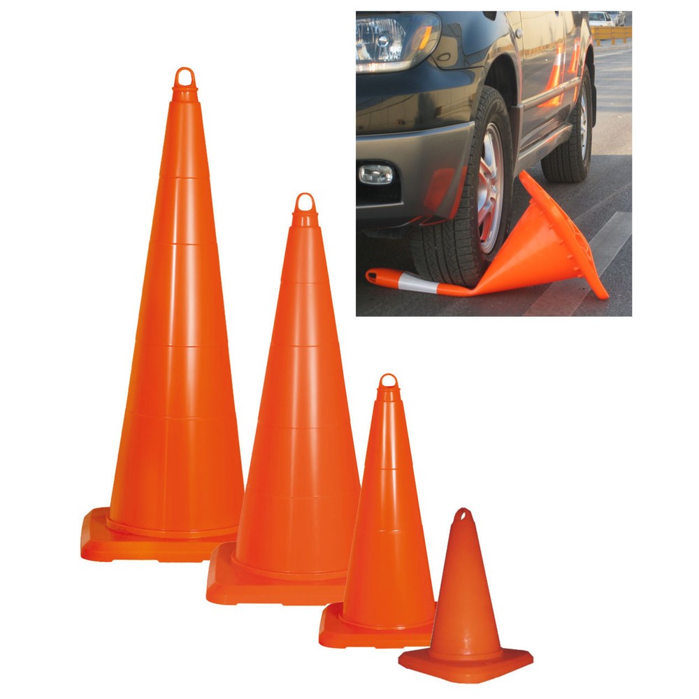 Imagen del producto: Cono indicador de PVC, resistente al arrollamiento, altura 750 mm