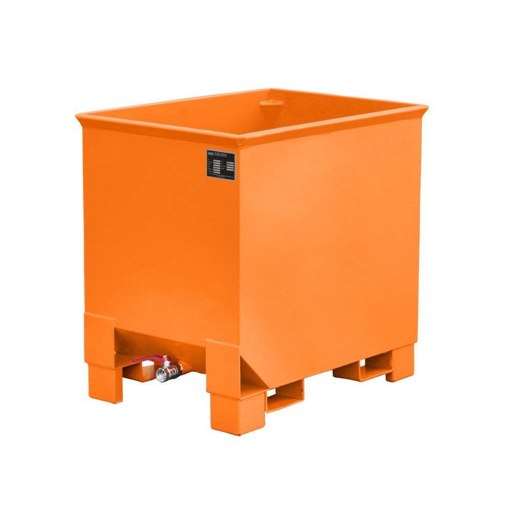 Imagen del producto: Bauer® Contenedor de apilamiento de viruta para polipastos de ruta, pintado, volumen 0,3 m³, RAL 2000 amarillo naranja