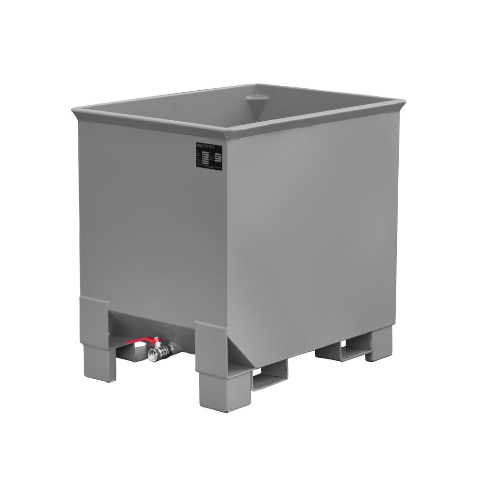 Número de imagen del producto 1: Bauer® Contenedor de apilamiento de viruta para polipastos de ruta, pintado, volumen 0,3 m³, RAL 7005 gris ratón