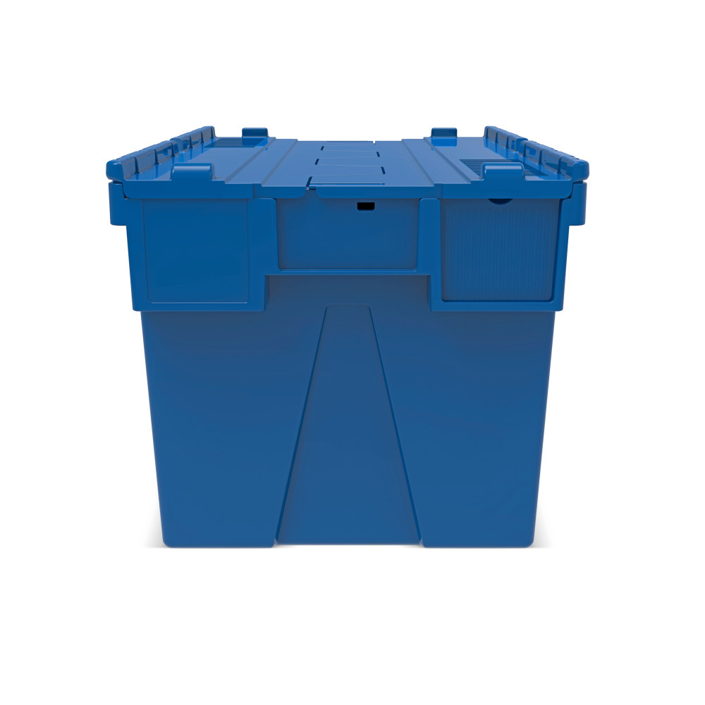 Número de imagen del producto 4: Contenedor apilable multiuso de PP con tapa abatible, azul, 65 litros, 1 uds./UV