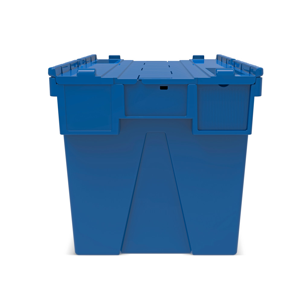 Número de imagen del producto 4: Contenedor apilable multiuso de PP con tapa abatible, azul, 77 litros, 1 uds./UV