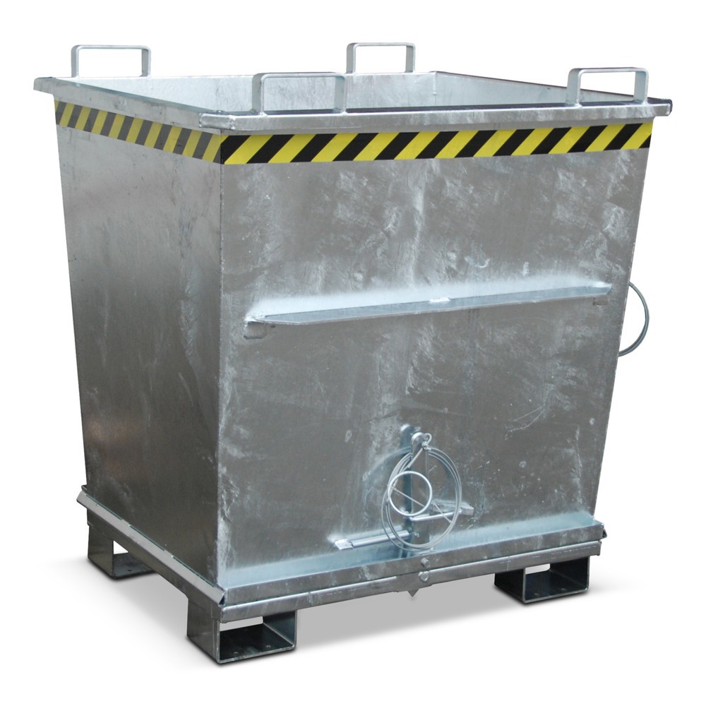 Número de imagen del producto 1: Contenedor con trampilla apilable Bauer®, galvanizado, volumen 1 m³