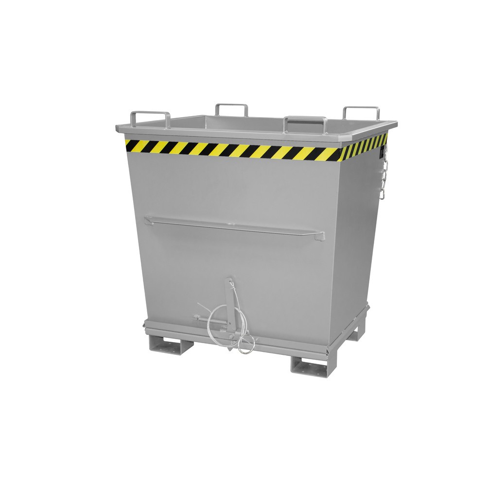 Número de imagen del producto 1: Bauer® Contenedor con trampilla apilable, pintado, volumen 1 m³, RAL 7005 gris ratón