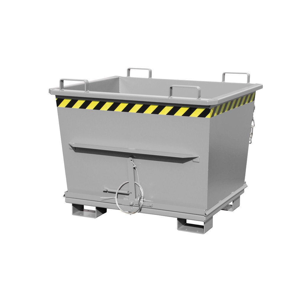 Número de imagen del producto 1: Bauer® Contenedor con trampilla apilable, pintado, volumen 0,7 m³, RAL 7005 gris ratón