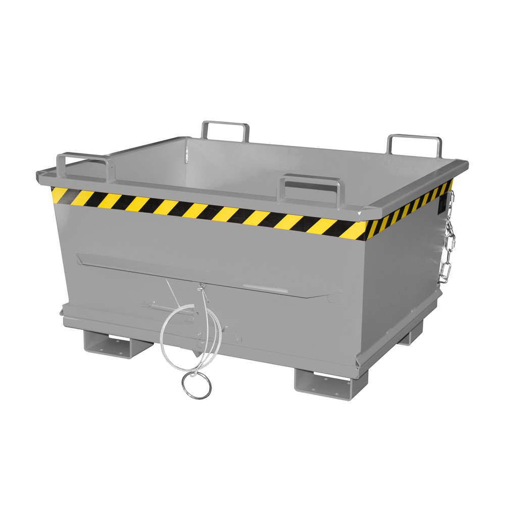 Número de imagen del producto 1: Bauer® Contenedor con trampilla apilable, pintado, volumen 0,5 m³, RAL 7005 gris ratón
