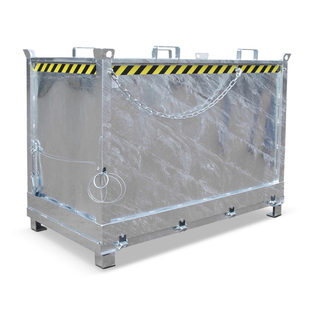 Número de imagen del producto 1: Contenedor con trampilla Bauer®, 3 contenedores apilables, galvanizado, CC 1.500 kg, volumen 1,5 m³