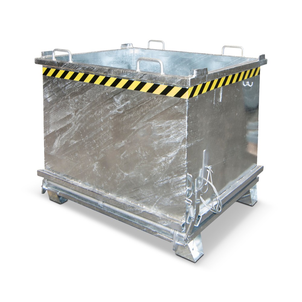 Número de imagen del producto 1: Contenedor con trampilla Bauer®, trampilla reforzada, galvanizado, CC 2.000 kg, volumen 1,5 m³