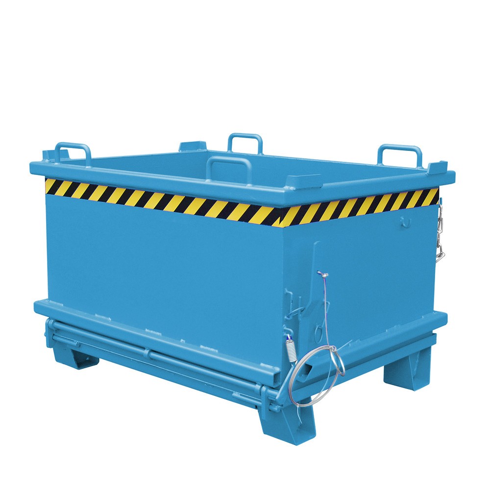 Imagen del producto: Bauer® Contenedor con trampilla, trampilla reforzada, pintado, volumen 0,5 m³, RAL 5012 azul luminoso