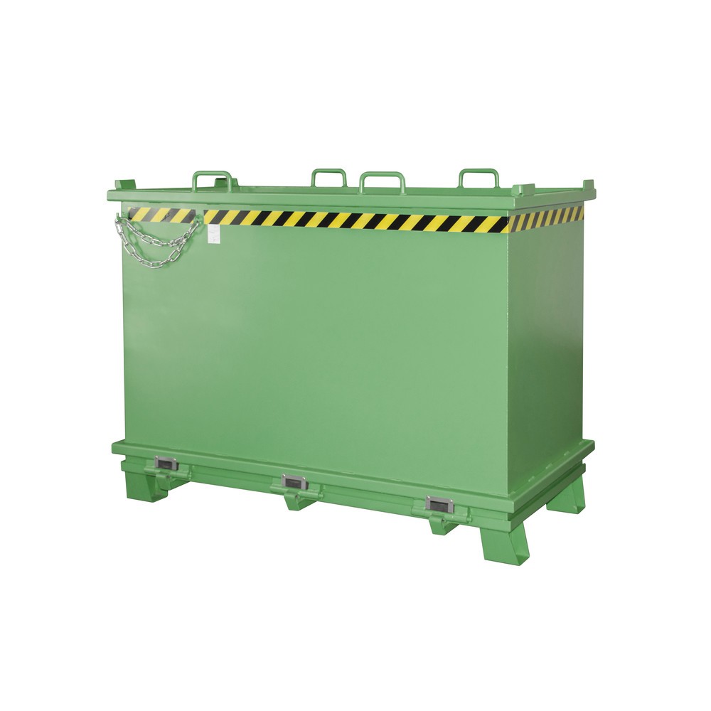 Número de imagen del producto 1: Bauer® Contenedor con trampilla, trampilla reforzada, pintado, volumen 2 m³, RAL 6011 verde reseda