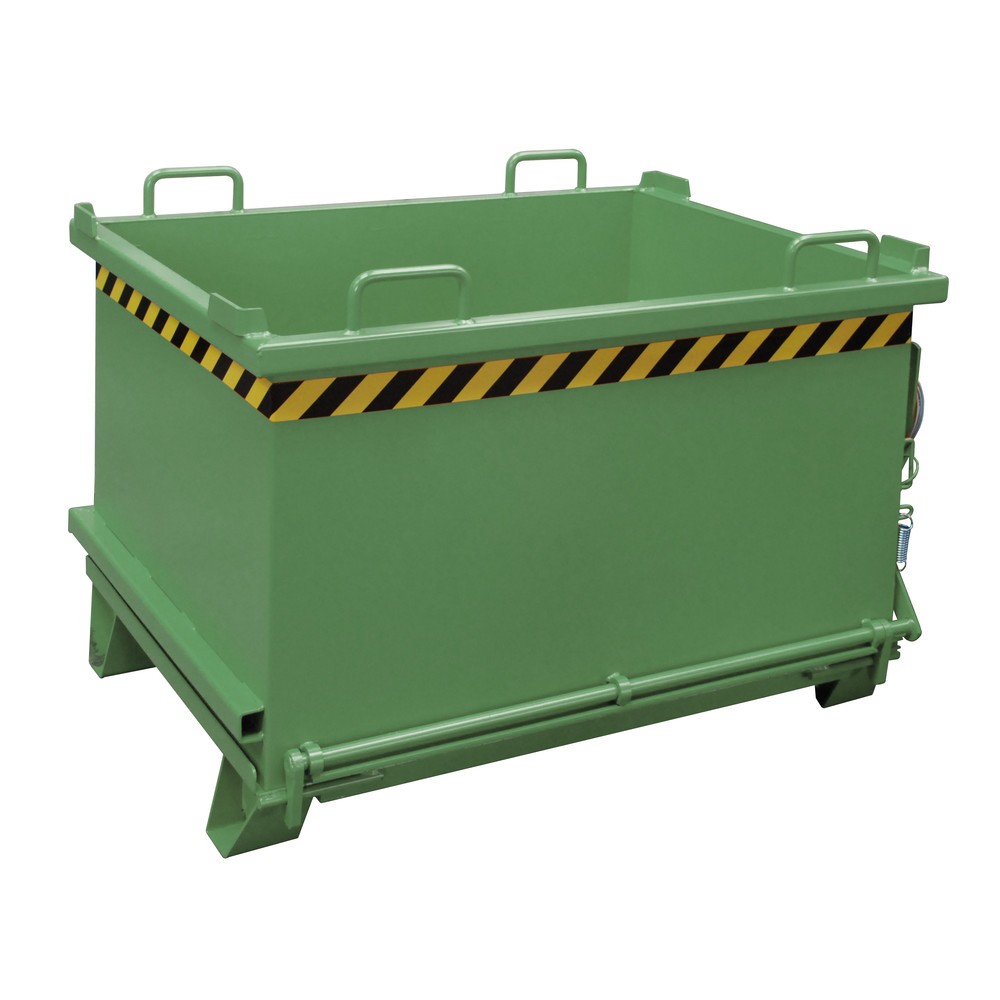 Imagen del producto: Bauer® Contenedor con trampilla, trampilla reforzada, pintado, volumen 0,75 m³, RAL 6011 verde reseda