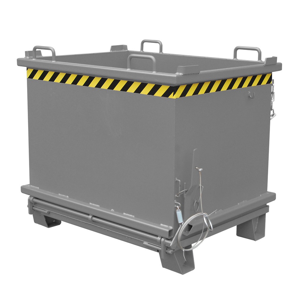 Imagen del producto: Bauer® Contenedor con trampilla, trampilla reforzada, pintado, volumen 1 m³, RAL 7005 gris ratón