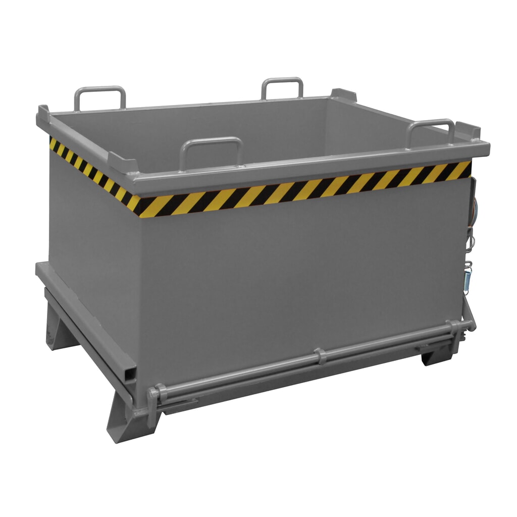 Bauer® Contenedor con trampilla, trampilla reforzada, pintado, volumen 0,75 m³, RAL 7005 gris ratón Imagen del producto: Bauer® Contenedor con trampilla, trampilla reforzada, pintado, volumen 0,75 m³, RAL 7005 gris ratón