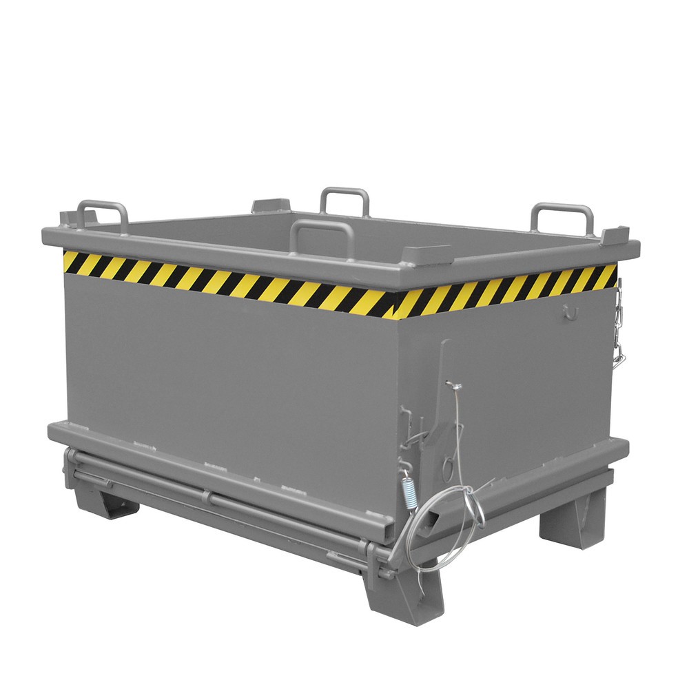 Imagen del producto: Bauer® Contenedor con trampilla, trampilla reforzada, pintado, volumen 0,5 m³, RAL 7005 gris ratón