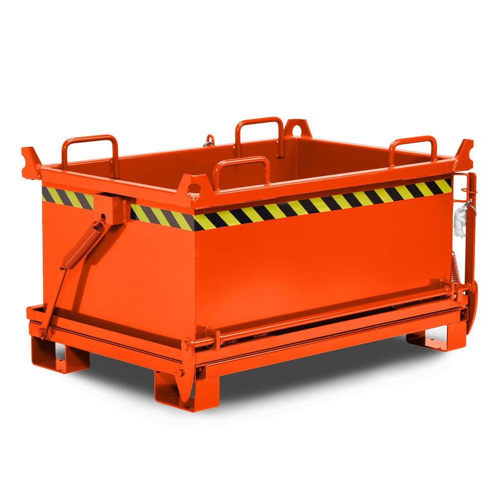 Número de imagen del producto 1: Contenedor con trampilla, modelo RBB, volumen 0,5 m³, RAL 2004 naranja
