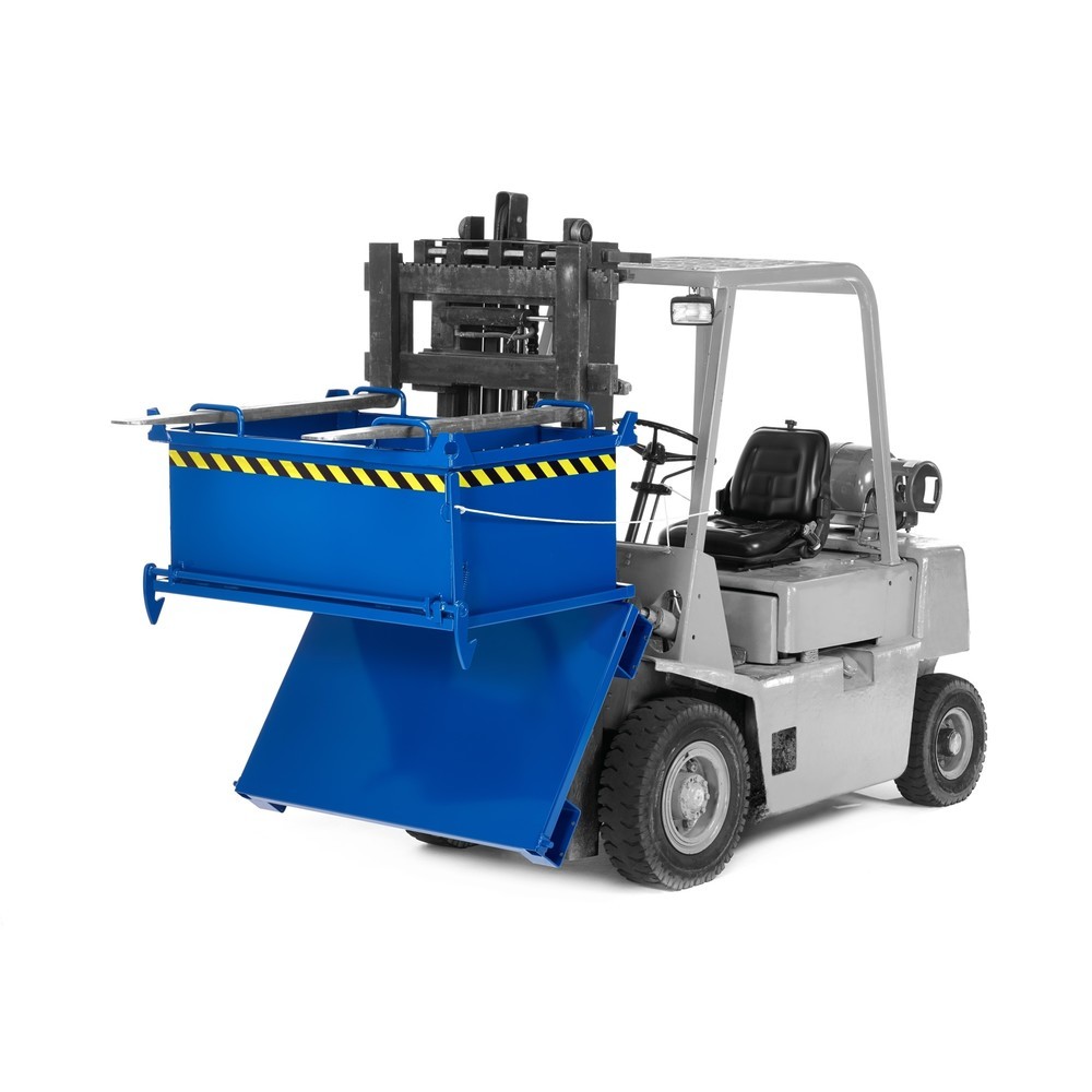 Número de imagen del producto 2: Contenedor con trampilla, modelo RBB, volumen 0,5 m³, RAL 5010 azul genciana