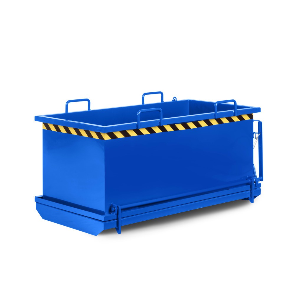 Número de imagen del producto 1: Contenedor con trampilla, modelo RKB, volumen 0,5 m³, RAL 5010 azul genciana