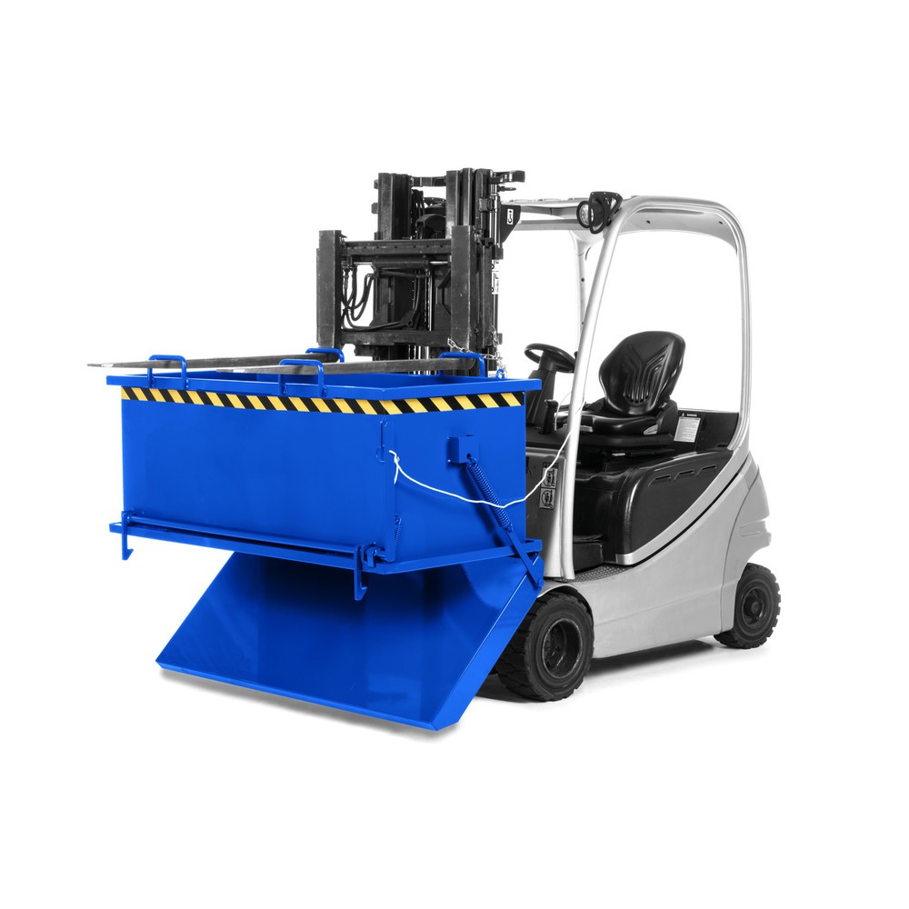 Número de imagen del producto 2: Contenedor con trampilla, modelo RKB, volumen 0,5 m³, RAL 5010 azul genciana