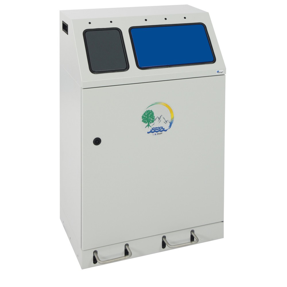 Imagen del producto: stumpf® contenedor de reciclaje compacto con palanca de base|pie, 1 x 30, 1 x 60 litros