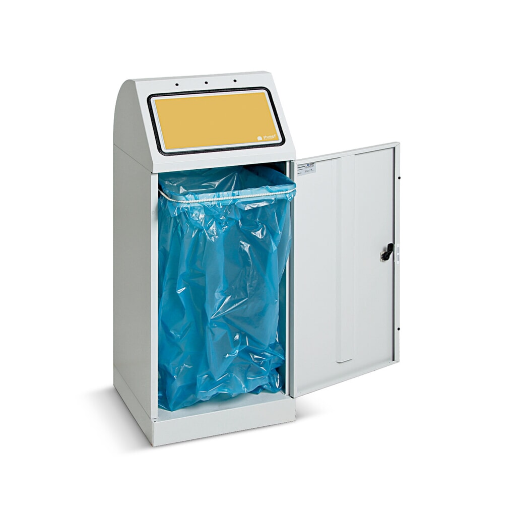 Contenedor de reciclaje Stumpf®, 70 litros, con puerta de una hoja y pieza interior Imagen del producto: Contenedor de reciclaje Stumpf®, 70 litros, con puerta de una hoja y pieza interior