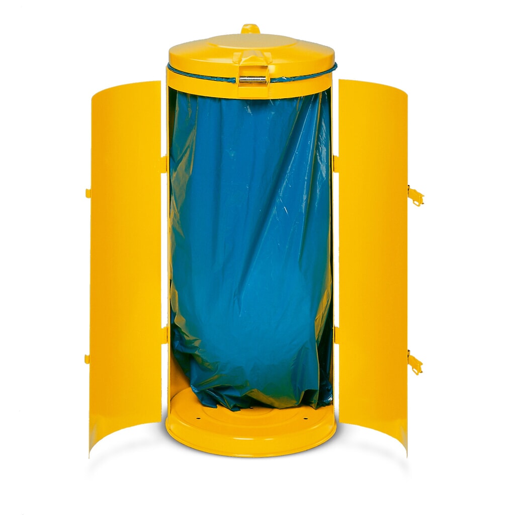 Número de imagen del producto 3: Contenedor de reciclaje VAR®, 120 litros, puerta de doble hoja, blanco tráfico