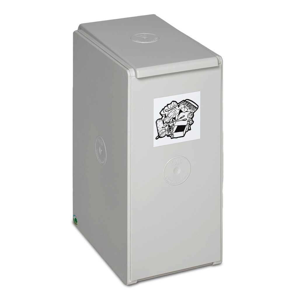 Contenedor de reciclaje VAR®, 60 litros, tapa gris claro Imagen del producto: Contenedor de reciclaje VAR®, 60 litros, tapa gris claro