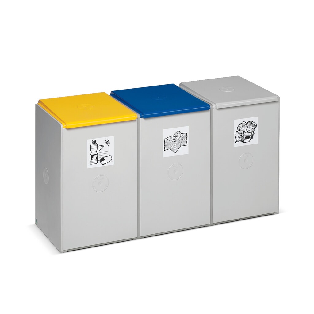 Imagen del producto: Contenedor de reciclaje VAR®, 40 litros, 3 unidades