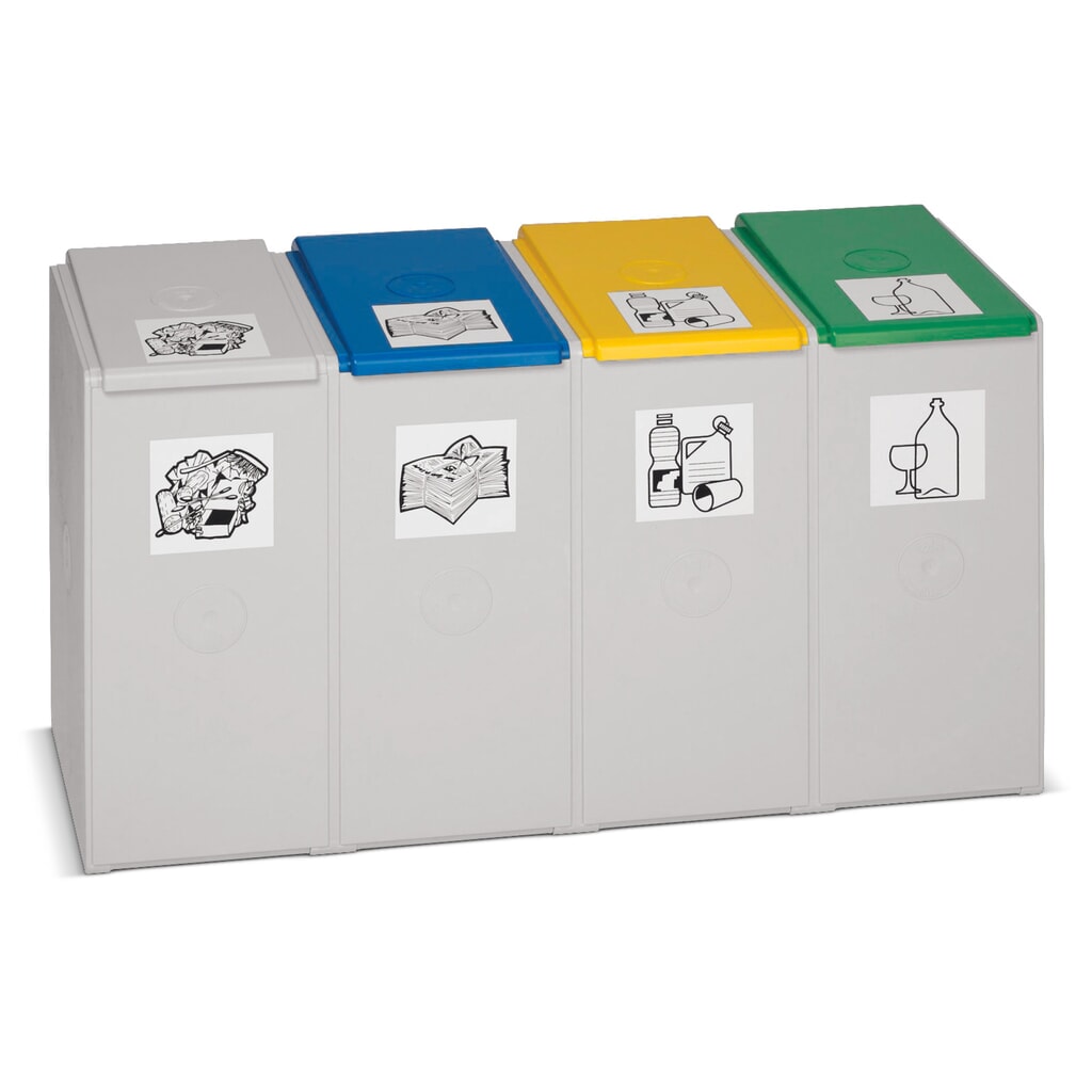 Contenedor de reciclaje VAR®, 40 litros, 4 unidades Imagen del producto: Contenedor de reciclaje VAR®, 40 litros, 4 unidades