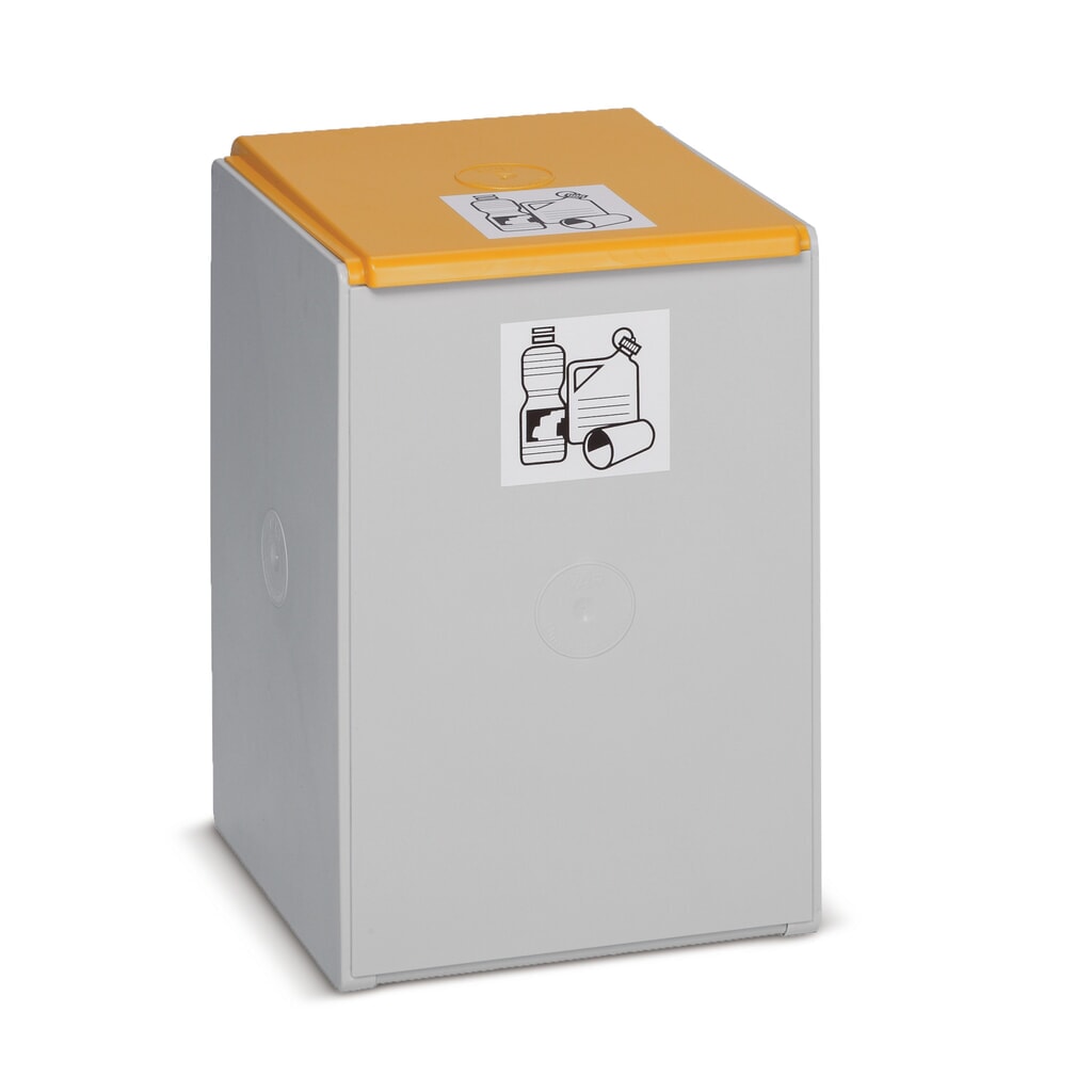Contenedor de reciclaje VAR®, 60 litros, tapa amarilla Imagen del producto: Contenedor de reciclaje VAR®, 60 litros, tapa amarilla